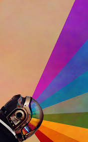 Daft punk wallpaper, music, retro style, studio shot, black background. Daft Punk Rainbow Android Wallpaper Free Download