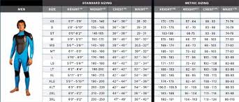 Oneills Wetsuit Size Chart Anything Surf Shop Surf