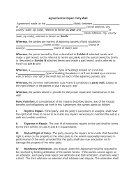 party wall agreement template pre