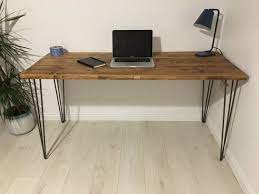Product title parsons desk with drawer, multiple colors average rating: Rustic Wooden Desk 150cm Wide Made From Reclaimed Scaffold Etsy