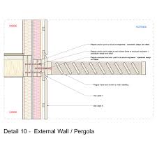 Timber Frame Pergola Connection Detail Architecture