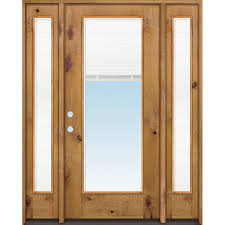 full mini blind knotty alder wood door