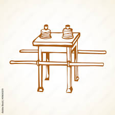 table of showbread vector drawing