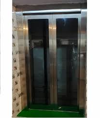 Silver Elevator Designer Glass Door