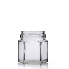 45ml 1 5oz Hexagonal Clear Glass Jar