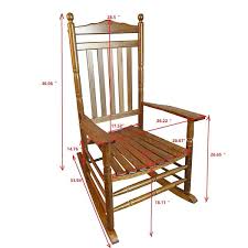 Tidoin Brown Wood Outdoor Rocking Chair