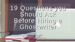 A ghostwriter    