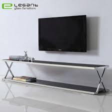 Modern Black Tempered Glass Tv Table