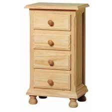Bedside Table 4 Drawer Narrow