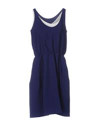 Jil Sander Navy Knee Length Dress Blue Women Dresses Jil