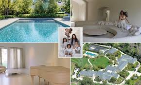 Kim kardashian has given fans a tour of her los angeles mansion, which she describes as a minimal monastery. Inside Kim Kardashian S Minimalist Mansion With Kanye West Daily Mail Online