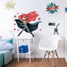 Cat Super Hero Wall Stickers For Kids