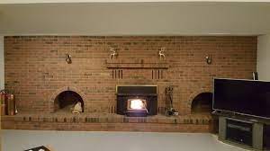 Brick Wall Fireplace Remodel