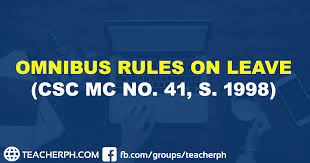 omnibus rules on leave csc mc no 41