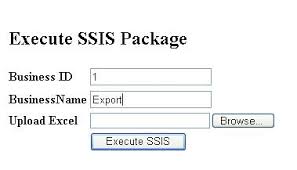 excecute ssis package dtsx from asp
