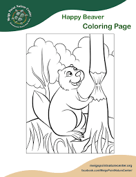 More 100 coloring pages from animal coloring pages category. Happy Beaver Coloring Page Meigs Point Nature Center