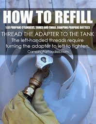 how to refill 1 lb propane tanks using