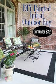 easy diy initial outdoor rug front