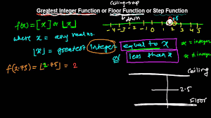 greatest integer function floor