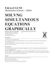 67 solving simultaneous equations