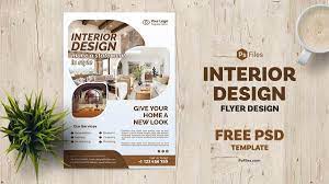 interior design business free flyer psd