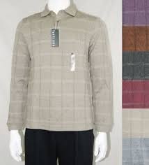 Details About New Mens Van Heusen Windowpane Classic Fit Long Sleeve Polo Shirt Nwt