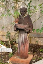 A Bird Bath Statue Of St Francis Of