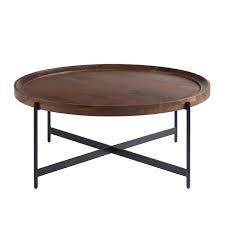 Alaterre Furniture Brookline 42 Round Coffee Table Medium Chestnut