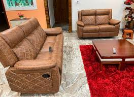 manual modern 3 seater recliner sofa