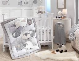 White Watercolor Baby Crib Bedding Set
