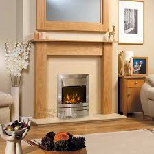 Durham Oak Electric Fireplace Suite