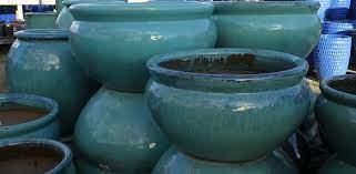 Glazed Aqua Pots And Planters Massive