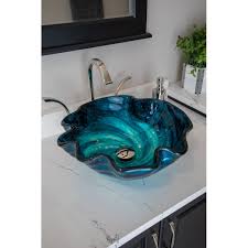 Caribbean Wave Vessel Sink Blue And