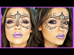 glittery masquerade mask makeup
