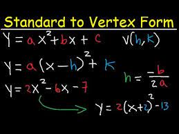 Standard Form To Vertex Form Without