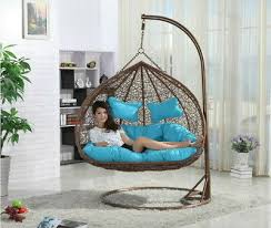 Best 10 hanging chairs for bedroom and outdoor.1. Hanging Rattan Double Swing Chair With Cushion Stand Rattan Orange Cushions Ebay