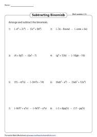 Subtracting Binomials Rearrange And