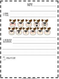 Doggy Emotions Feelings Chart And Worksheets Full Color