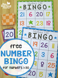 Printable bingo cards with numbers. Free Number Bingo For Numbers 1 30 This Reading Mama