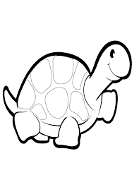 Color the entire area outside the lines of the turtle a single, solid color. Cute Turtle Coloring Pages Coloring Home