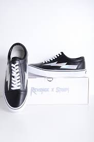 Revenge X Storm Revenge Storm Japan Pop Up Limited Low Frequency Cut Sneakers Skating Shoes Black Pu Black Sneakers New Mint Condition