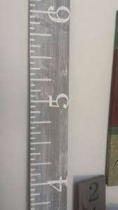Growth Chart Whitewashed Gray Growth Chart Ruler Hand