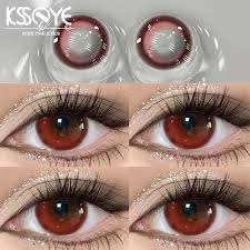ksseye 2pcs red contact lens 14 5mm