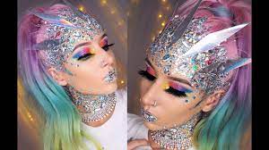 glitter holographic fantasy makeup