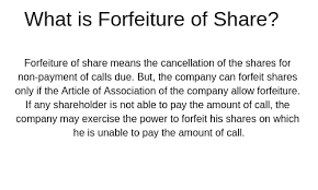 During the 15th century, the sense shifted from the crime to the penalty for the crime. Forfeiture Of Share Accounting Entries And Journal Entries