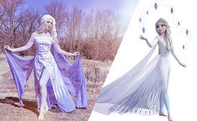 white forest dress from frozen ii
