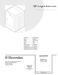 I located the model number on the inside lip of the dryer door: Frigidaire Fgq1442e Factory Parts Catalog Pdf Download Manualslib