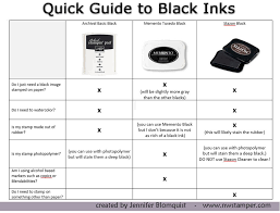 Black Ink Comparison Chart Stampin Up Card Making Tips