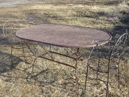 Wrought Iron Patio Oval Table