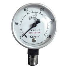 pressure gauge oxygen 50 mm dia 0 250